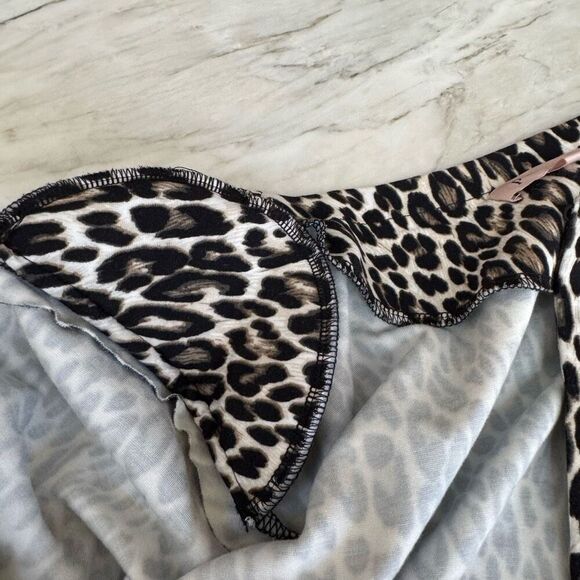 Philosophy Leopard Print Open-Front Cropped Blazer size L - Picture 10 of 10